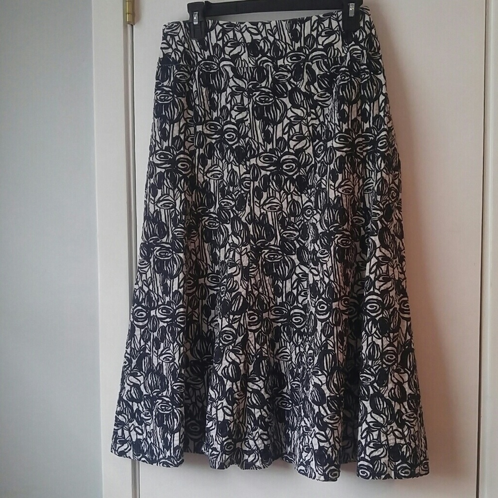 Navy Blue and White Skirt